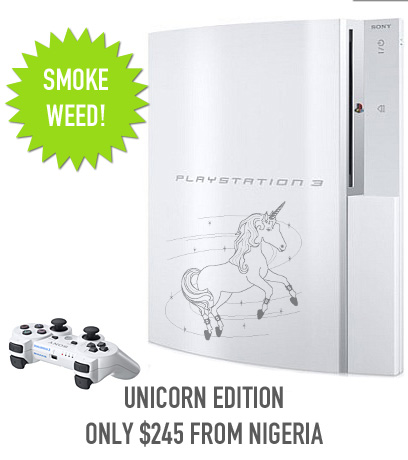 Unicorn White PlayStation 3